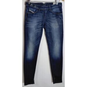 Diesel Industry Cherick Slim-Tapered Jeans Blue Solid Denim Women Size 26